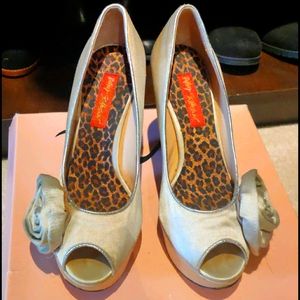 Silver Betsy Johnson heels